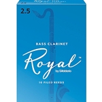D'Addario REB1025 Reeds, Royal #2 1/2, Bass Clarinet