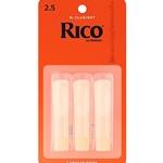 D'Addario RCA0325 Reeds, Rico Clarinet, #2.5, 3-pack