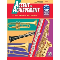 Accent on Achievement Bk. 2 Percussion Snare Bass Access.