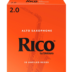 D'Addario RJA1020 Reeds, Rico #2, Alto Sax