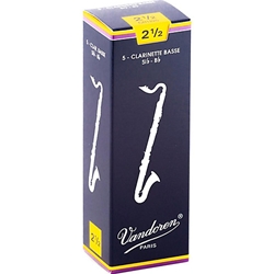 CR1225 Reeds, Vandoren Bass Clarinet, #2 1/2